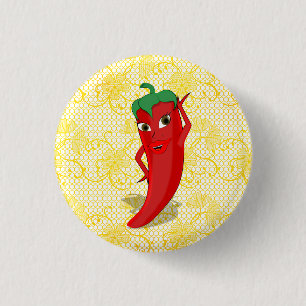 Fiesta-Junggesellinnenabschied mit roter scharfer  Button