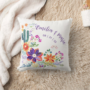 FIESTA Kaktus Folkart Blumen individuell Kissen