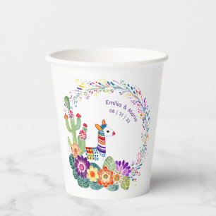 FIESTA Kaktus Folkart Blumen individuell Pappbecher