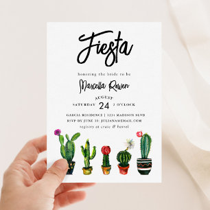 Fiesta-Kaktus-Junggesellinnenabschied Einladung