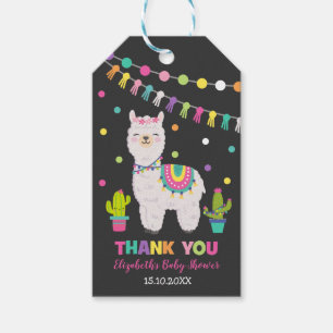 Fiesta-Lama-Baby-Duschen-Geburtstags-Gastgeschenke Geschenkanhänger
