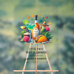 Fiesta "Lasst uns über eine Couples-Shower taco-n" Acrylschild