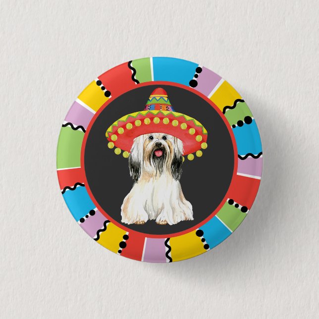Fiesta Lhasa Apso Button (Vorderseite)