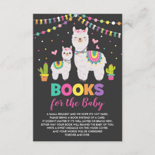 Fiesta Llama Alpaca Cactus Books for Baby Girl Begleitkarte