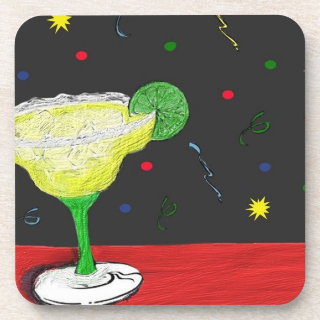 Fiesta Margarita Getränkeuntersetzer (Vorderseite)