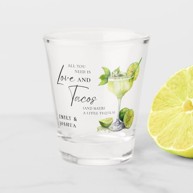 Fiesta Margarita Paare Dusche Schnapsglas (Vorderseite)