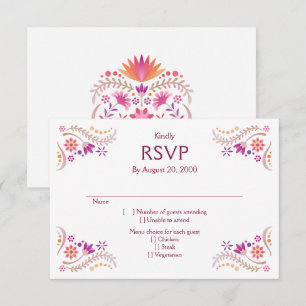 Fiesta Mariage rose Quinceañera RSVP