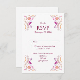 Fiesta Mariage rose Quinceañera RSVP