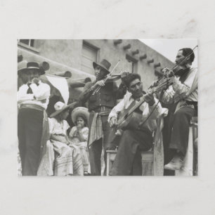Fiesta Mexican American Musicians Taos NM Postkarte