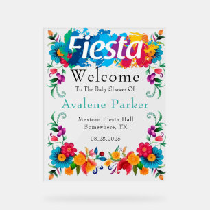 Fiesta Mexican Blume Babydusche Empfang Acrylschild