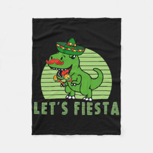 Fiesta Mexican Dino Trex Cinco De Mayo Toddl Fleecedecke