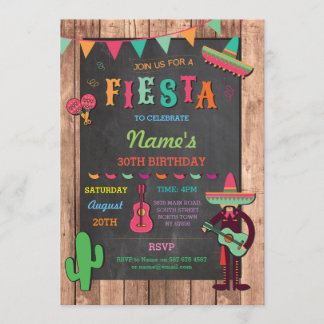 Fiesta Mexican Hat Mexico Geburtstagsparty Einladu Einladung