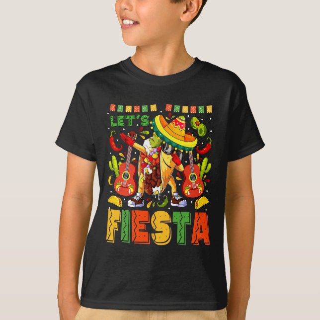 Fiesta Mexican Toco Dabbing Poncho Cinco De T-Shirt (Vorderseite)