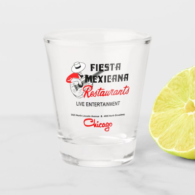 Fiesta Mexicana Restaurant, Chicago, IL Schnapsglas (Vorderseite)