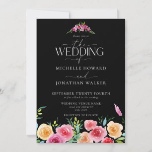 Fiesta Mexicanische Blumen Elegante Schrift Hochze Einladung