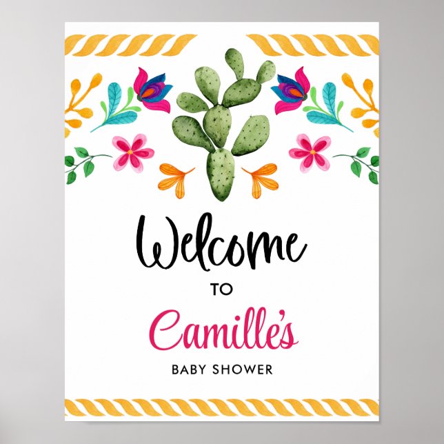 Fiesta Mexico Theme Party Welcome Poster (Vorne)
