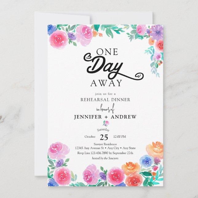 Fiesta | Mexikanische Blume | Abendessen Probe Einladung (Vorderseite)