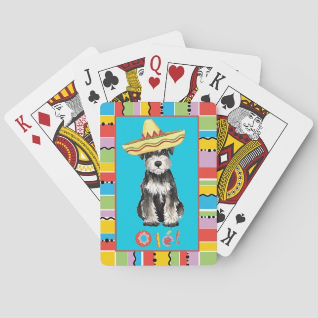 Fiesta Miniature Schnauzer Spielkarten (Rückseite)