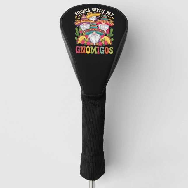 Fiesta mit meinem Gnomigos Gnome Cinco de Mayo Golf Headcover (Vorderseite)