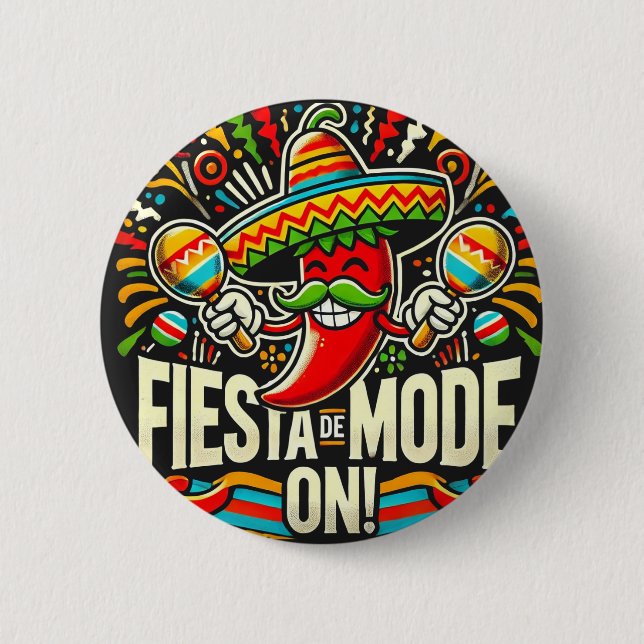 fiesta mode on! button (Vorderseite)