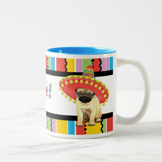 Fiesta-Mops Zweifarbige Tasse (Rechts)