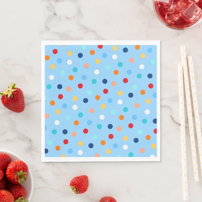 Fiesta Multicolor Polka Dot Napkin Serviette (Beispiel)