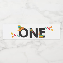 Fiesta ONE Birthday Water Flasche Labels