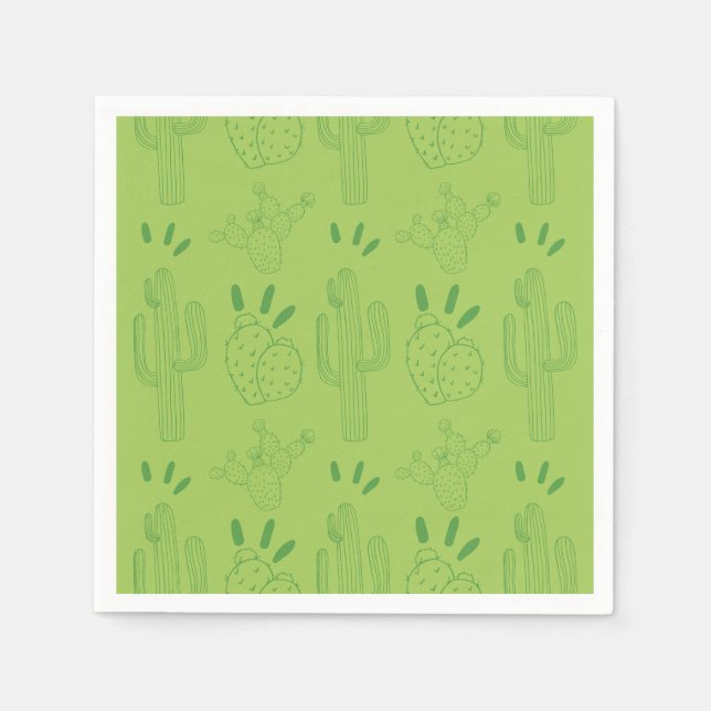 Fiesta Paper Napkin Mexican Cactus Floral Serviette (Vorderseite)