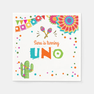 Fiesta Paper Napkins Mexikanisch Uno Erster Geburt Serviette
