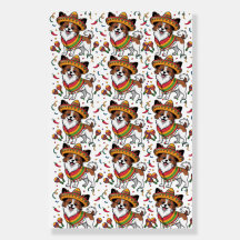 Fiesta Papillon Dog Wearing Sombrero und Sarape