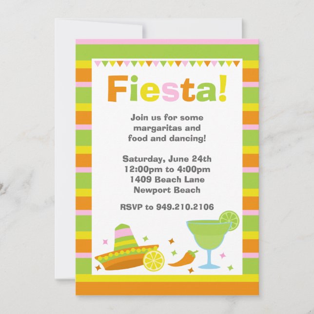 Fiesta-Party Einladung (Vorderseite)