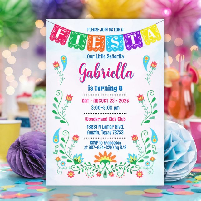 Fiesta Party Einladung zum Geburtstag (Fiesta invitation for birthday party)