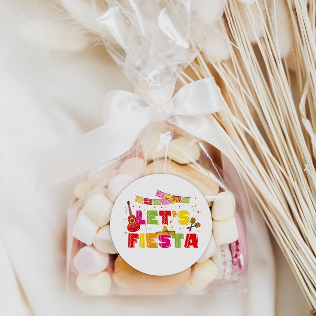 Fiesta Party Round-Sticker-Etikett Runder Aufkleber (Von Creator hochgeladen)