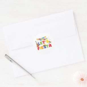 Fiesta Party Round-Sticker-Etikett Runder Aufkleber
