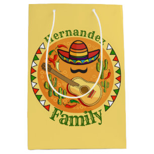 Fiesta Personalisiert NAME Fun Cinco De Mayo Mittlere Geschenktüte