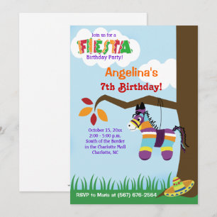 Fiesta Pinata Cinco de Mayo Invitations d'annivers