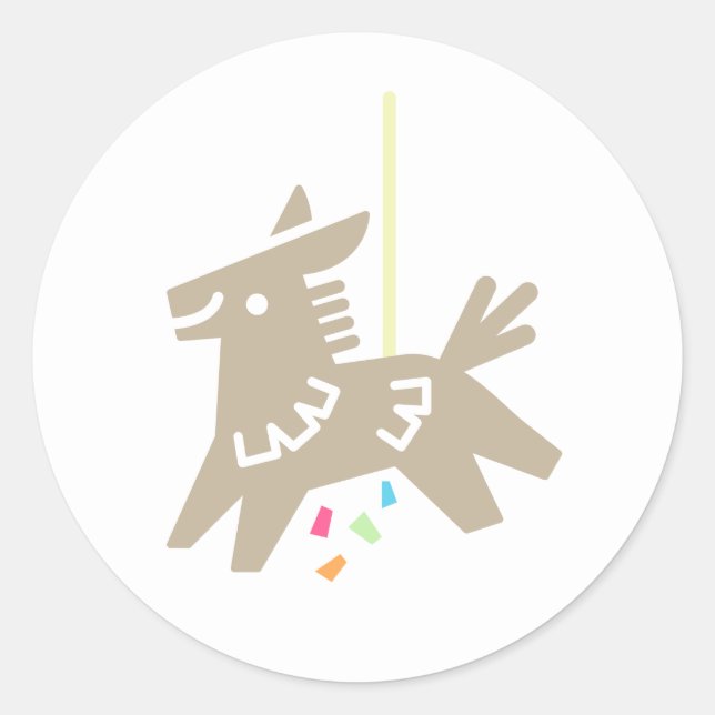Fiesta Piñata Festive Brautparty Gefallen Stickers (Vorderseite)