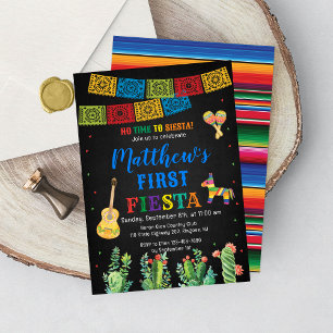 Fiesta premier anniversaire Invitation garçon