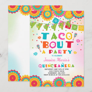 Fiesta Quinceanera Invitation Taco Bout Une Fête