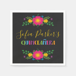 Fiesta Quinceñera, farbenfroh Serviette