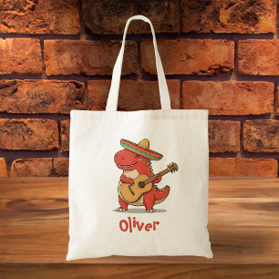 Fiesta Red Dinosaur mit Sombrero & Guitar Tragetasche