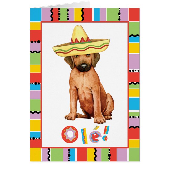 Fiesta Rhodesian Ridgeback Card (Vorne)