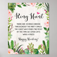 Fiesta Ring Hunt Game Cactus Floral Brautparty