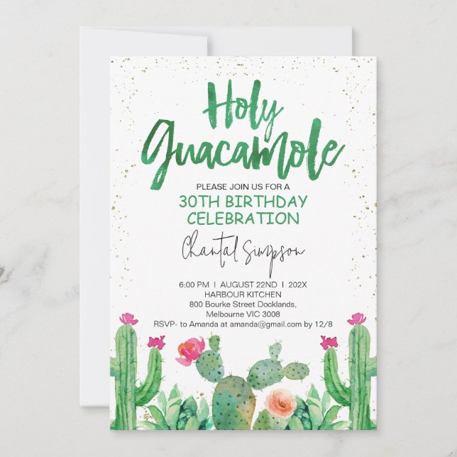 Fiesta Saint Guacamole 30e anniversaire Invitation (Devant)