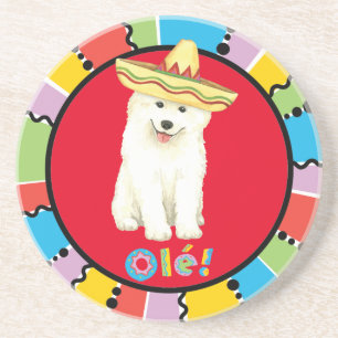 Fiesta Samoyed Getränkeuntersetzer