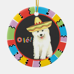Fiesta Samoyed Keramik Ornament