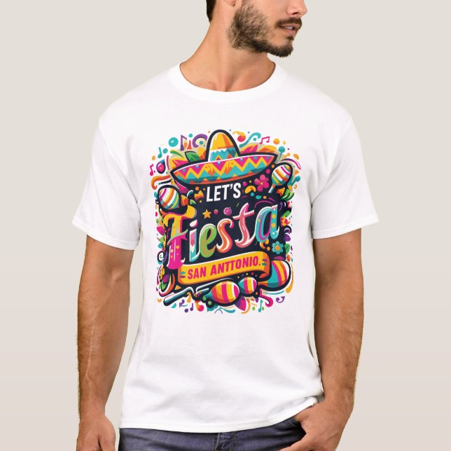 Fiesta San Antonio Texas Cinco De Mayo Lasse Fiest T-Shirt (Vorderseite)
