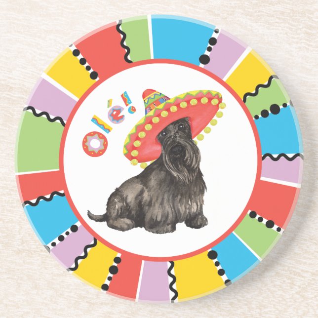 Fiesta Scottish Terrier Getränkeuntersetzer (Vorne)