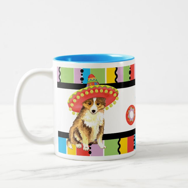 Fiesta Sheltie Zweifarbige Tasse (Links)