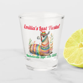 Fiesta Shot Glass Llama Bachelorette Personalisier Schnapsglas